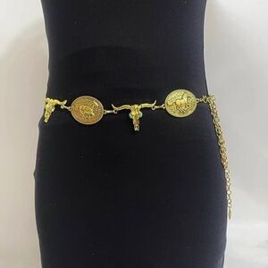 THUNDERBIRD CONCHO WESTERN SILVER BELT ADJUSTABLE BUCKLE MENS WOMENS NWT